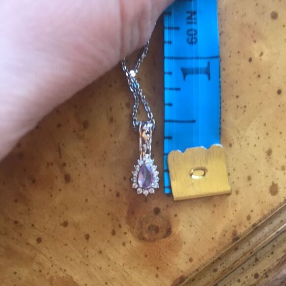 Natural Purple Spinel Sterling Silver Necklace - Picture 6 of 6